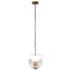 Garnet Pendant Lamp - Coarse Gold + Clear Glass