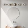 Modern Minimalist Bathroom Vanity Light, LED 5 Bulb Frosted Glass Shades, Wall Mounted Decorative Lighting Fixture, Suitable for Bathroom Vanity Mirr