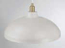 Astral Single Light White Pendant Lamp with Golder Brass Finish for Entrance Kitchen Island 14"D × 8"H