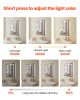 Lighted Medicine Cabinet with Mirror, 24 x 30 in Recessed or Wall Mount, 3 Color Dimmable LED Bathroom Medicine Cabinet with HD Mirror, Clock, Adjust