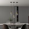 Raindrop Pendant Lights, Modern Black Pendant Lights for Kitchen Island, Dining Room Light Fixture Raindrop Chandelier, Chandelier for Living Room Ha