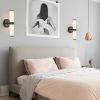 Resin Imitation Marble Texture Wall Light with Black Iron Metal Frame,Set of 2,Elegant Lighting Fixtures for Hallways,Bathrooms,and Bedrooms (Only In