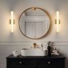 19.7'' Gold Bathroom Wall Sconce Set of 2, Modern Single Sconce Wall Lighting, Upgrated K9 Crystal Bronze Wall Light, Bedroom Vanity Sconce, Wall Lam