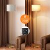 60'' Modern Floor Lamp with Remote, Tall Lamps for Living Room, Bedroom, Office, Dining Room, Beige Shade with Gold Pole(Included Bulb)