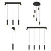 Angelina 6 - Light Matte Black Kitchen Island Pendant[No Bulb]