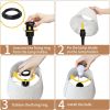ONEWISH Touch Bedside Lamp for Bedroom, 3-Way Dimmable Farmhouse Table Lamps for Nightstand with Fabric Shade