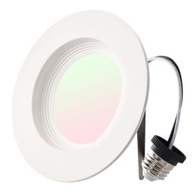 VEVOR 10 Pack LED Recessed Lighting, 4 Inches, Retrofit Can Lights, 750 LM 9W 120V, Selectable 5CCT 2700K/3000K/3500K/4000K/5000K, 10% to 100% Dimmab