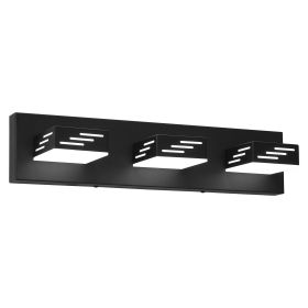 VEVOR 3-Light LED Modern Vanity Light Fixtures, 19.69-Inch, Black Finish Bathroom Wall Lighting Fixture Over Mirror, with IP44 Waterproof, for Bathro