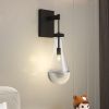 Wall Sconces, Black Wall Sconces Modern Bathroom Lights, Sconces Wall Lighting with Clear Glass, Wall Mounted Light Wall Lamp for Living Room Hallway