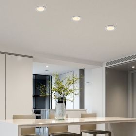 12-Pack 4 Inch Ultra-Thin LED Recessed Ceiling Light with Junction Box, 2700K-5000K Dimmable Color Changing Downlight, 9W 810LM, Easy Install, Ideal