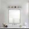 Bathroom Vanity Light, LED 5 Bulb Crystal Sand Acrylic Shades, Wall Mounted Decorative Lighting Fixture, Suitable for Bathroom Vanity Mirror (Champag