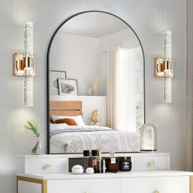 17"(H) Contemporary Crystal Wall Light, Gold Plating Finish with Bubble Crystal, 2-Light Sconce for Bathroom, Bedroom, Hallway – Modern Indoor Lighti