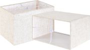 GOSO Set of 2 Small Beige Rectangular Lamp Shades, 6.7" x12.6" x8" (Spider) Rustic Rectangle Lampshade