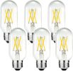E26 Edison Bulb 6W Equivalent E26 LED Bulb 60 Watt Dimmable Neutral White 4000K led Light Bulb AC120V 600lm Tubular T14 T45 LED Bulb for Pendant,Sput