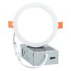 VEVOR 12 Pack 6 Inch LED Recessed Ceiling Light, 5CCT, Canless Wafer Downlight with Junction Box, 2700K/3000K/3500K/4000K/5000K Selectable, 1100 LM H
