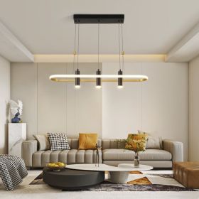 Javeriah 4 - Light Black/Gold Dimmable LED Pendant Light[No Bulb]