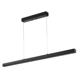 Dimmable Linear Pendant Light, 20W, 47 in LED Linear Light Fixture Chandelier with Acrylic Lampshade 3000K / 4000K / 6500K Color Temperature Adjustab