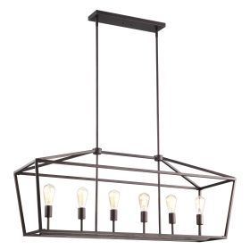 5 light linear pendant light