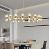 Modern 36" Gold Round Chandelier Light Fixture, K9 Crystal Chandeliers for Dining Room, Living Room, Dining Room Chandeliers Over Table, Chandelier f