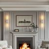 Wall Sconces Set of Two, Hardwired Brushed Nickel Bathroom Sconces Wall Lighting with Clear Glass, Modern Sconces Wall Decor Set of 2 Wall Light fixt
