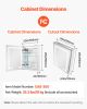 Lighted Medicine Cabinet with Mirror, 20 x 26 in Recessed or Wall Mount, 3 Color Dimmable LED Bathroom Medicine Cabinet with Double-Side Mirror, Adju