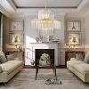 (Same as W1340126461/L5023) 20" Luxury 4-Tier Crystal Chandelier, 12-Light Gold Frame Pendant Light, Elegant Ceiling Lighting for Living Room, Dining