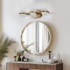 Bathroom Vanity Light, LED 3 Bulb Crystal Sand Acrylic Shades, Wall Mounted Decorative Lighting Fixture, Suitable for Bathroom Vanity Mirror (Champag