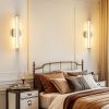 19.7'' Gold Bathroom Wall Sconce Set of 2, Modern Single Sconce Wall Lighting, Upgrated K9 Crystal Bronze Wall Light, Bedroom Vanity Sconce, Wall Lam
