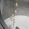 7 Light Dining Room Pendant Light, Large Chandelier Adjustable Hanging Line, Living Room Pendant Light, Foyer Chandelier, Stairwell Pendant Lights, B