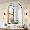 19.7'' Black Bathroom Wall Sconce Set of 2, Modern Single Sconce Wall Lighting, Upgrated K9 Crystal Bronze Wall Light, Bedroom Vanity Sconce, Wall La