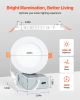 VEVOR 12 Pack 4 Inch LED Recessed Ceiling Light, 5CCT, Ultra-Thin Canless Wafer Downlight with Junction Box, 2700K/3000K/3500K/4000K/5000K Selectable