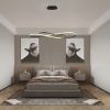 39" Modern LED Pendant Light, Infinity Design Hanging Ceiling Fixture, Adjustable Height, Dimmable for Living Room, Dining Room, Bedroom, Black Finis