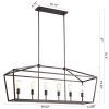 5 light linear pendant light