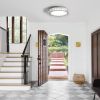 Crystal LED Ceiling Light, 13.8-Inch Flush Mount, 38W Dimmable Modern Fixture, Energy-Saving, Perfect for Living Room, Bedroom, Kitchen
