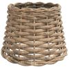 Ceiling Lamp Shade Brown Wicker, Iron Medium Decorative Inlays