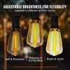 LED Outdoor String Lights, 200FT, 2700K Dimmable Outside Patio Lights with 100 ST38 Shatterproof Bulbs E12 Socket Base