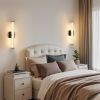 19.7'' Black Bathroom Wall Sconce Set of 2, Modern Single Sconce Wall Lighting, Upgrated K9 Crystal Bronze Wall Light, Bedroom Vanity Sconce, Wall La