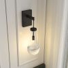 Wall Sconces, Black Wall Sconces Modern Bathroom Lights, Sconces Wall Lighting with Clear Glass, Wall Mounted Light Wall Lamp for Living Room Hallway