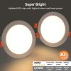 6 Inch LED Recessed Ceiling Lights, 12-Pack Ultra-Thin with Junction Box, 5 Color Temperature Options 2700K-5000K, 12W 1080LM Dimmable Canless Downli