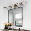 Modern Minimalist Bathroom Vanity Light, LED 5 Bulb Frosted Glass Shades, Wall Mounted Decorative Lighting Fixture, Suitable for Bathroom Vanity Mirr