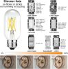 E26 Edison Bulb 6W Equivalent E26 LED Bulb 60 Watt Dimmable Neutral White 4000K led Light Bulb AC120V 600lm Tubular T14 T45 LED Bulb for Pendant,Sput
