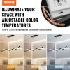 VEVOR Modern Chandelier Light Fixtures, 24W, Dimmable LED Pendant Light with Silicone Lampshade, 3000K / 4000K / 6500K Color Temperature Adjustable C