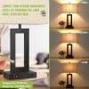 Set of 2 Touch Control Table Lamp with 2 USB Ports, 3-Way Dimmable Modern Nightstand Lamp Sets Bedside Touch Desk Lamp with Fabric Cream Shade for Be