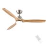 52 in. Integrated LED Farmhouse Indoor/Outdoor Nickel Smart Ceiling Fan with Remote Control