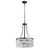 3 Light crystal pendant light