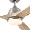 52 in. Integrated LED Farmhouse Indoor/Outdoor Nickel Smart Ceiling Fan with Remote Control