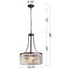 3 Light crystal pendant light