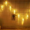 1pc; Photo Clip String Lights Home Decor Indoor/Outdoor; Battery Powered String Lights Lamp For Wedding Party Festival Decor 9.85ft 20LED (Not Includ