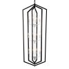 12-Light Farmhouse Kitchen Chandeliers, Matte Black and Sliver Vintage Rustic Cage Light Fixture Adjustable Height Chandeliers for Dining Room Hallwa