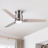 52 in. Integrated LED Farmhouse Indoor/Outdoor Nickel Smart Ceiling Fan with Remote Control